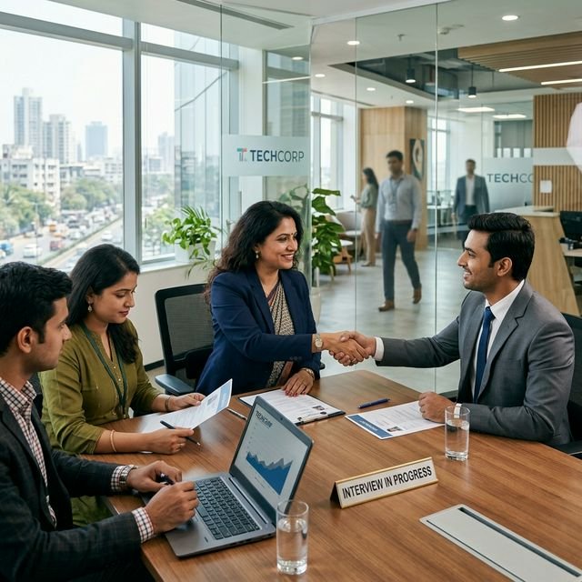 HR team conducting interview